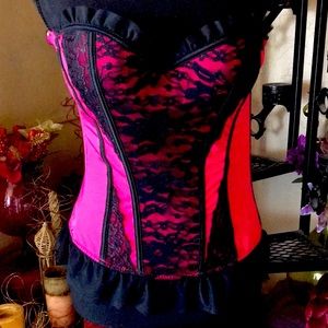 NWOT Lipstick 💄 Red Lace Corset Bustier Lingerie